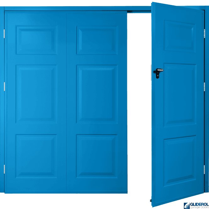 Gliderol LIGHT BLUE (RAL5012) Budget Hollington Side Hinged Garage Door