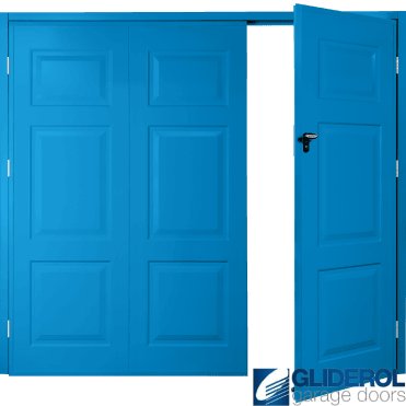LIGHT BLUE (RAL5012) Budget Hollington Side Hinged Garage Door