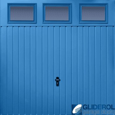 LIGHT-BLUE (RAL5012) Chester Vertical Standard Rib with Windows