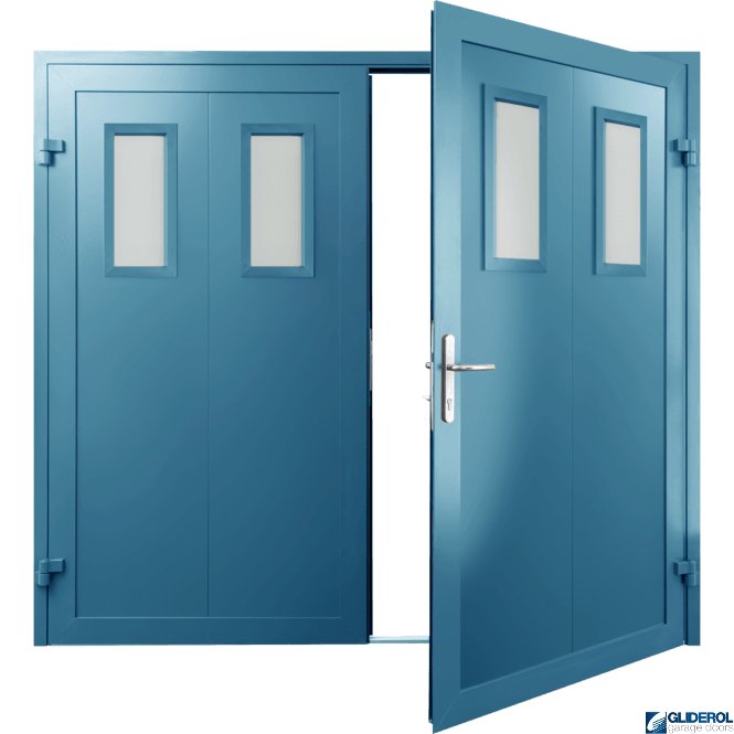 Gliderol LIGHT-BLUE (RAL5012) Insulated Bradford Side Hinged Garage Door