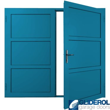 LIGHT-BLUE (RAL5012) Insulated Coleshill Side Hinged Garage Door