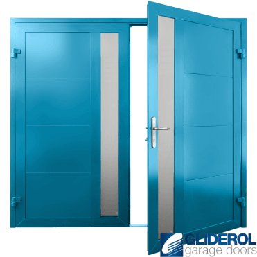 LIGHT-BLUE (RAL5012) Insulated Whitacre Side Hinged Garage Door