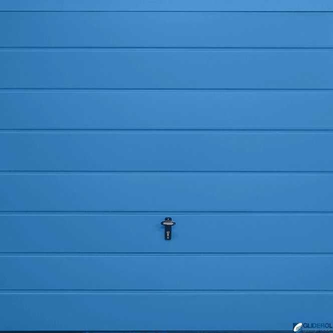 Gliderol LIGHT-BLUE (RAL5012) Up & Over Horizontal Medium Rib