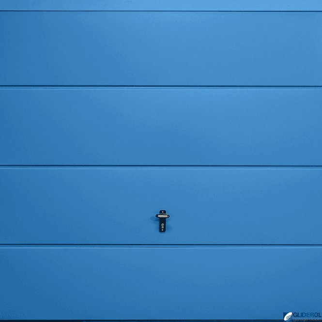 Gliderol LIGHT-BLUE (RAL5012) Up & Over Horizontal Wide Rib
