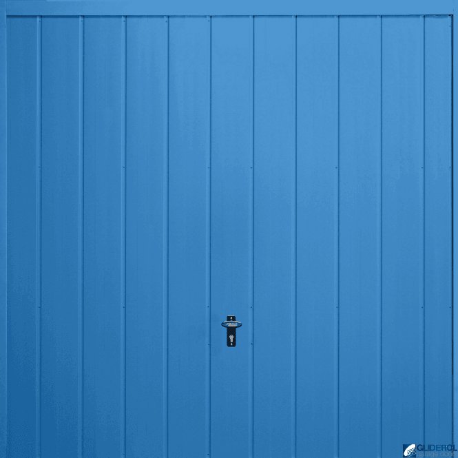 Gliderol LIGHT-BLUE (RAL5012) Up & Over Vertical Medium Rib