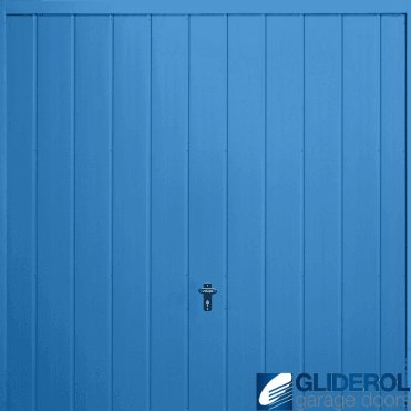 LIGHT-BLUE (RAL5012) Up & Over Vertical Medium Rib