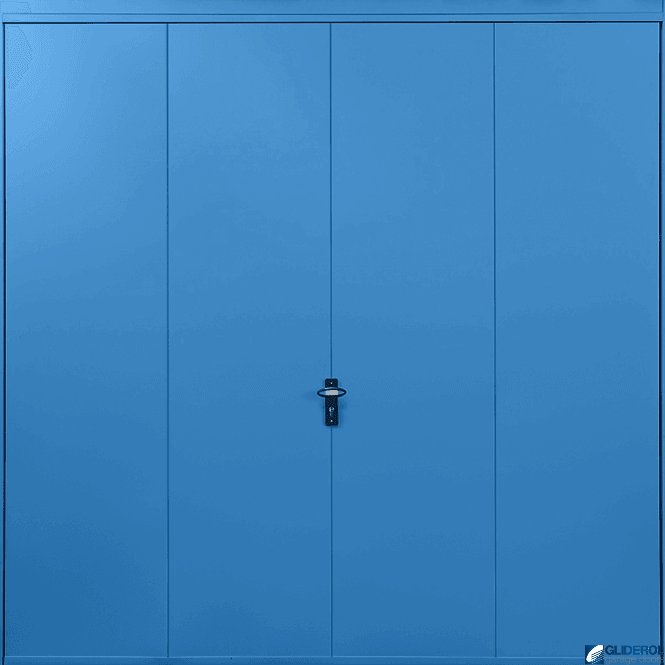 Gliderol LIGHT-BLUE (RAL5012) Up & Over Vertical Wide Rib