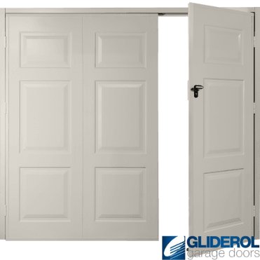 LIGHT GREY (RAL7035) Budget Hollington Side Hinged Garage Door