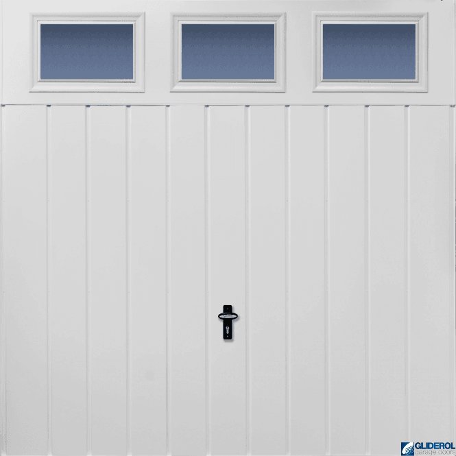 Gliderol LIGHT-GREY (RAL7035) Chester Vertical Medium Rib with Windows