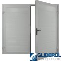 LIGHT GREY (RAL7035) Premium Horizontal Medium Rib (non-insulated) Side Hinged Garage Door