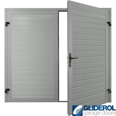 LIGHT GREY (RAL7035) Premium Horizontal Standard Rib (non-insulated) Side Hinged Garage Door