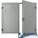 LIGHT GREY (RAL7035) Premium Horizontal Standard Rib (non-insulated) Side Hinged Garage Door