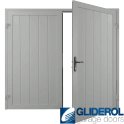 LIGHT GREY (RAL7035) Premium Vertical Medium Rib (non-insulated) Side Hinged Garage Door