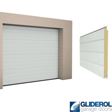 LIGHT GREY (RAL7035) S-Rib woodgrain Sectional Garage Door