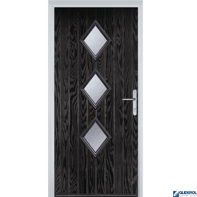 Gliderol Macdonald 3 front entrance door BLACK