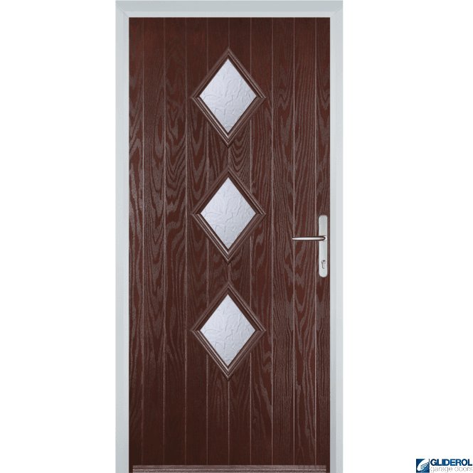 Gliderol Macdonald 3 front entrance door DARK WOOD