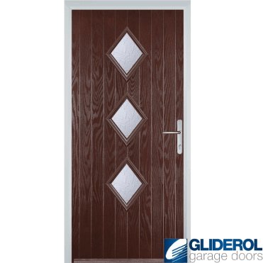 Macdonald 3 front entrance door DARK WOOD