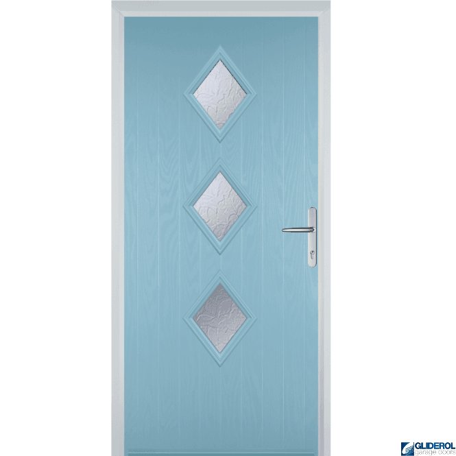 Gliderol Macdonald 3 front entrance door DUCK EGG BLUE