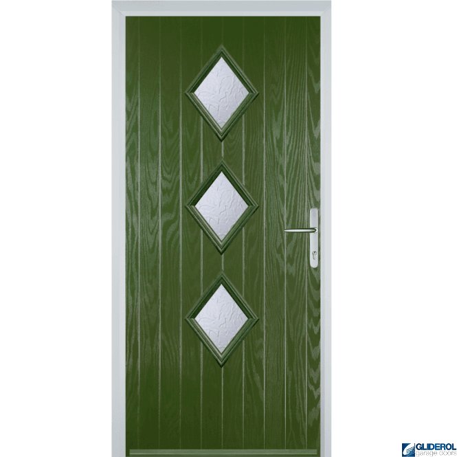 Gliderol Macdonald 3 front entrance door FERN GREEN (RAL6025)