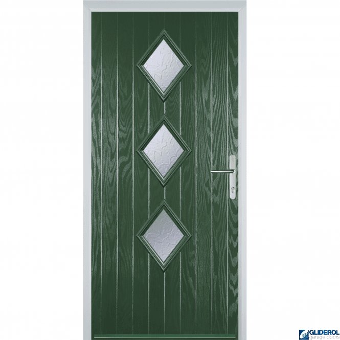 Gliderol Macdonald 3 front entrance door GREEN (RAL6009)
