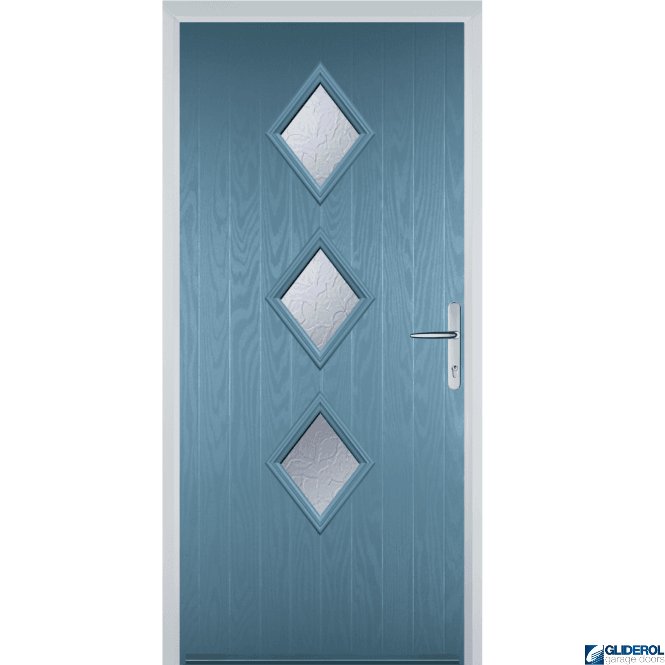 Gliderol Macdonald 3 front entrance door PASTLE BLUE