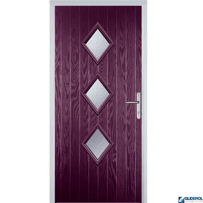 Gliderol Macdonald 3 front entrance door PURPLE VIOLET