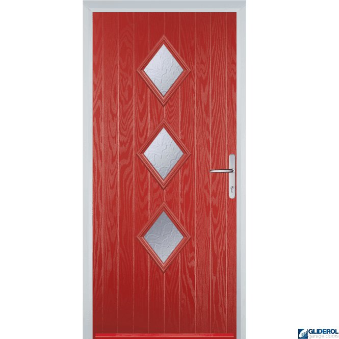 Gliderol Macdonald 3 front entrance door RED