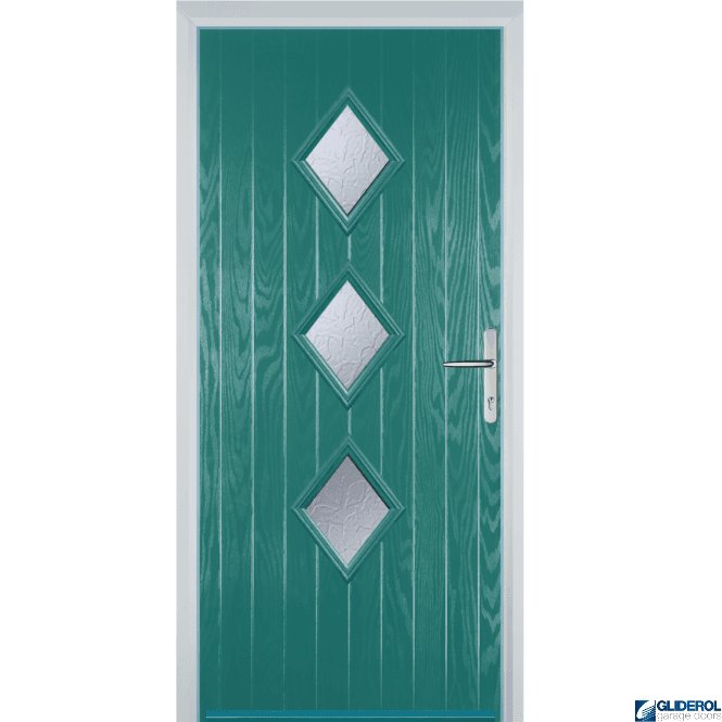 Gliderol Macdonald 3 front entrance door TURQUOISE BLUE