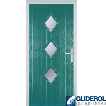 Macdonald 3 front entrance door TURQUOISE BLUE