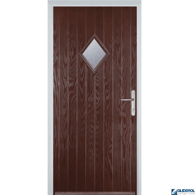 Gliderol Macdonald front entrance door DARK WOOD