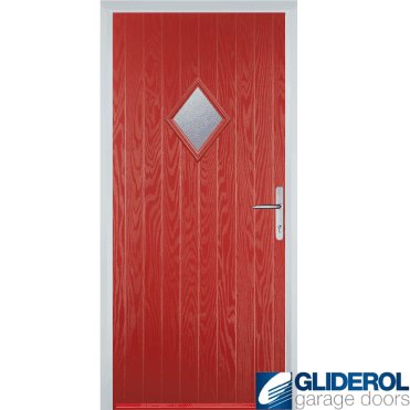 Macdonald front entrance door RED