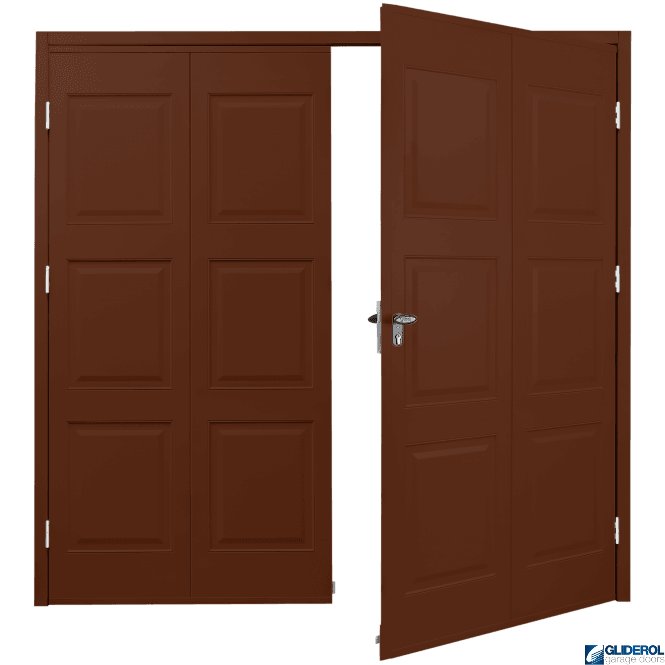 Gliderol MAHOGANY BROWN (RAL8016) Budget Dorridge Side Hinged Garage Door
