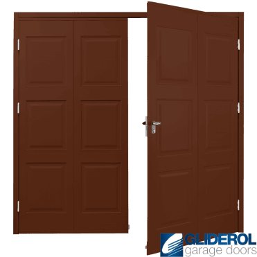 MAHOGANY BROWN (RAL8016) Budget Dorridge Side Hinged Garage Door
