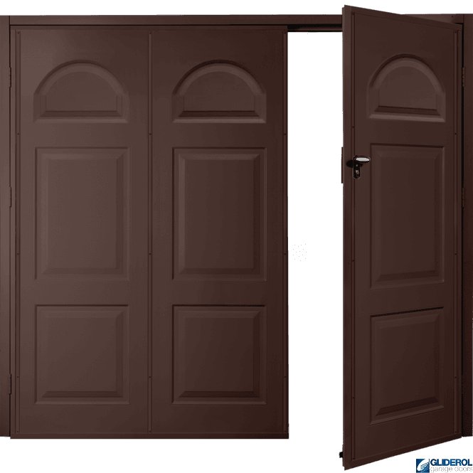 Gliderol MAHOGANY BROWN (RAL8016) Budget Dylan Side Hinged Garage Door