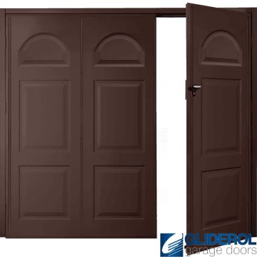 MAHOGANY BROWN (RAL8016) Budget Dylan Side Hinged Garage Door