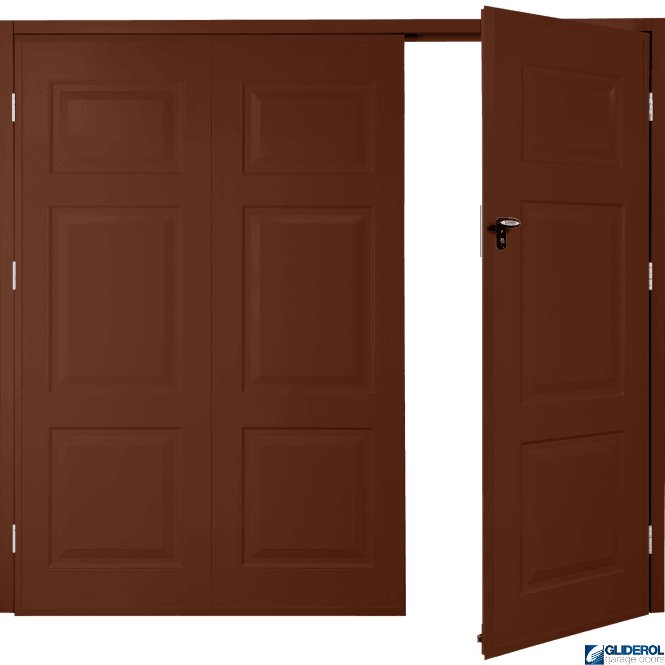 Gliderol MAHOGANY BROWN (RAL8016) Budget Hollington Side Hinged Garage Door