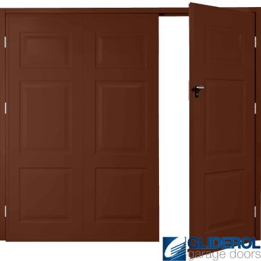 MAHOGANY BROWN (RAL8016) Budget Hollington Side Hinged Garage Door