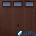 MAHOGANY-BROWN (RAL8016) Chester Vertical Standard Rib with Windows