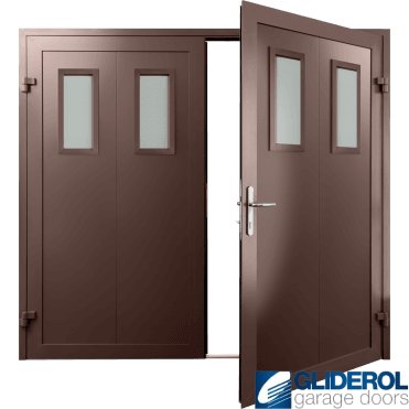 MAHOGANY-BROWN (RAL8016) Insulated Bradford Side Hinged Garage Door