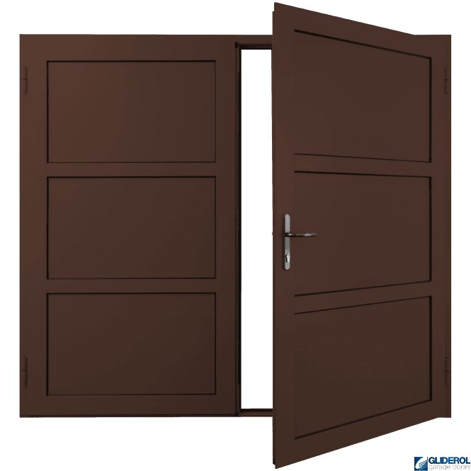 Gliderol MAHOGANY-BROWN (RAL8016) Insulated Coleshill Side Hinged Garage Door