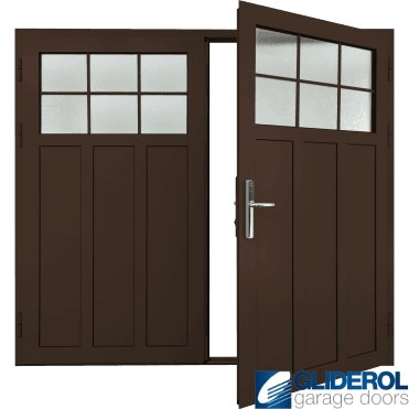 MAHOGANY-BROWN (RAL8016) Insulated Kingsbury Side Hinged Garage Door