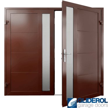 MAHOGANY-BROWN (RAL8016) Insulated Whitacre Side Hinged Garage Door