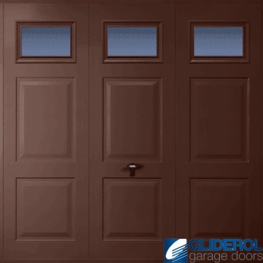 MAHOGANY-BROWN (RAL8016) Up & Over Hollington with Windows