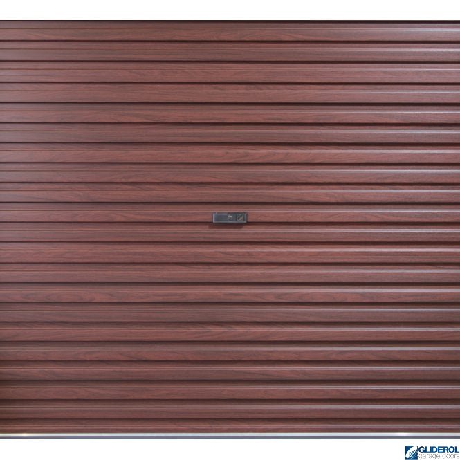 Gliderol MAHOGANY/ROSEWOOD Laminated MINI Steel Roller Garage Door - Manual