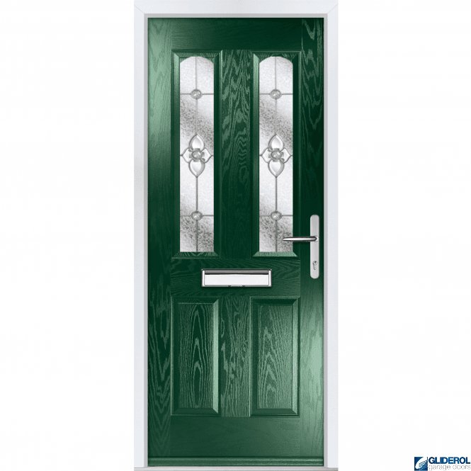 Gliderol Mannion 2 front entrance door GREEN (RAL6009)