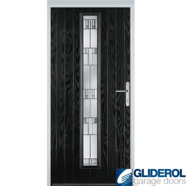 Milburn front entrance door BLACK (RAL9005)