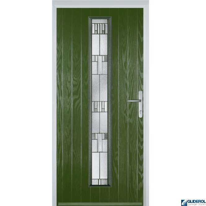 Gliderol Milburn front entrance door FERN GREEN (RAL6025)