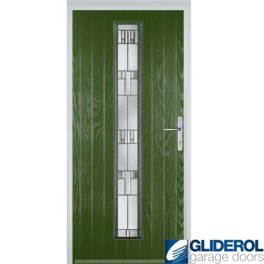 Milburn front entrance door FERN GREEN (RAL6025)