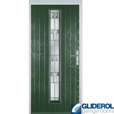 Milburn front entrance door GREEN (RAL6009)