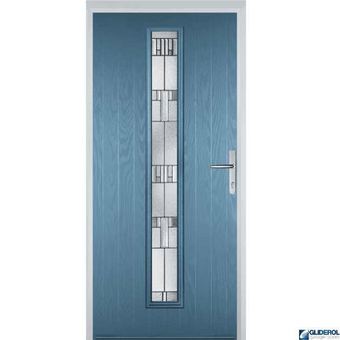 Gliderol Milburn front entrance door PASTLE BLUE (RAL5024)